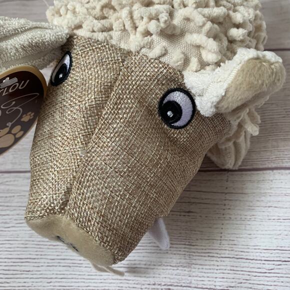 Warthog Dog Toy with Squeaker and Crinkle Ears Puppy Fetch Toss Play by Petlou - Picture 5 of 10